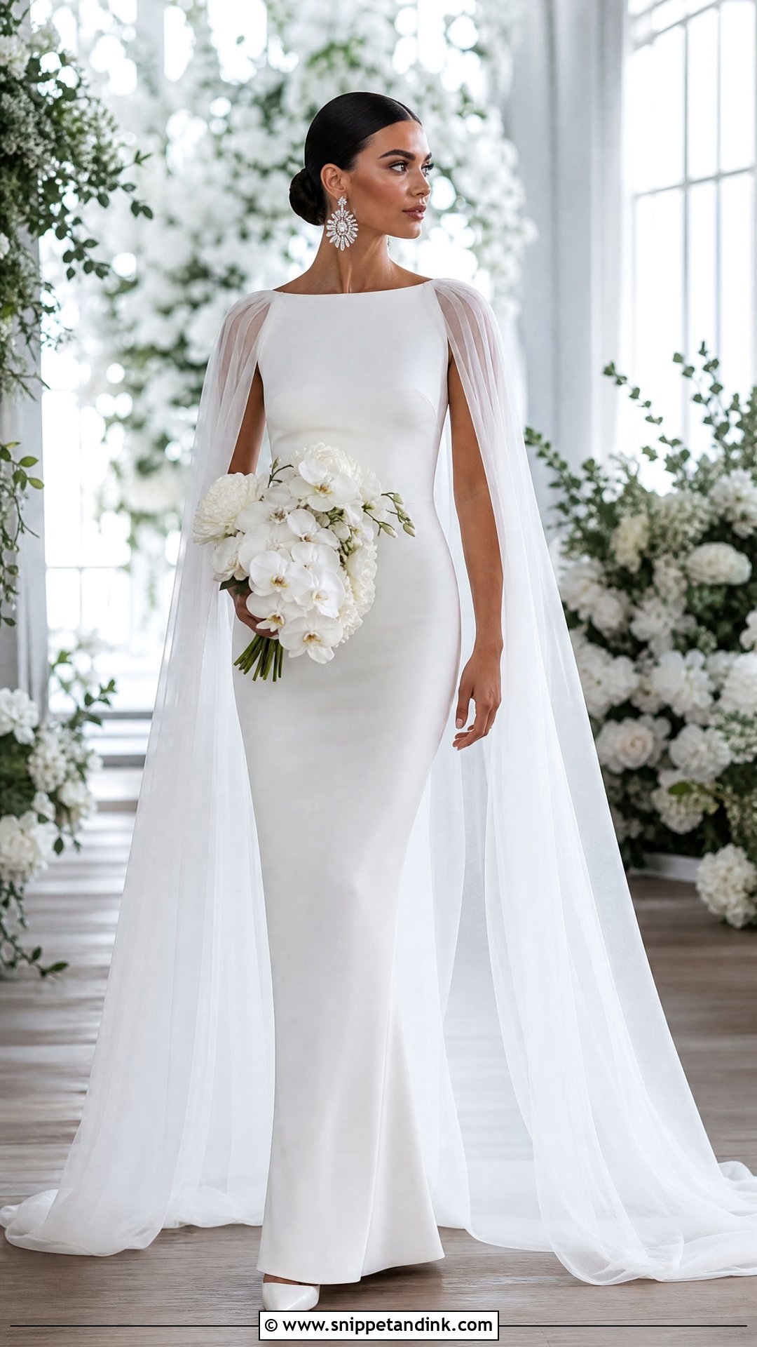 Wedding Dress With Cape - Snippet and Ink - 25 Edgy Wedding Dress Ideas