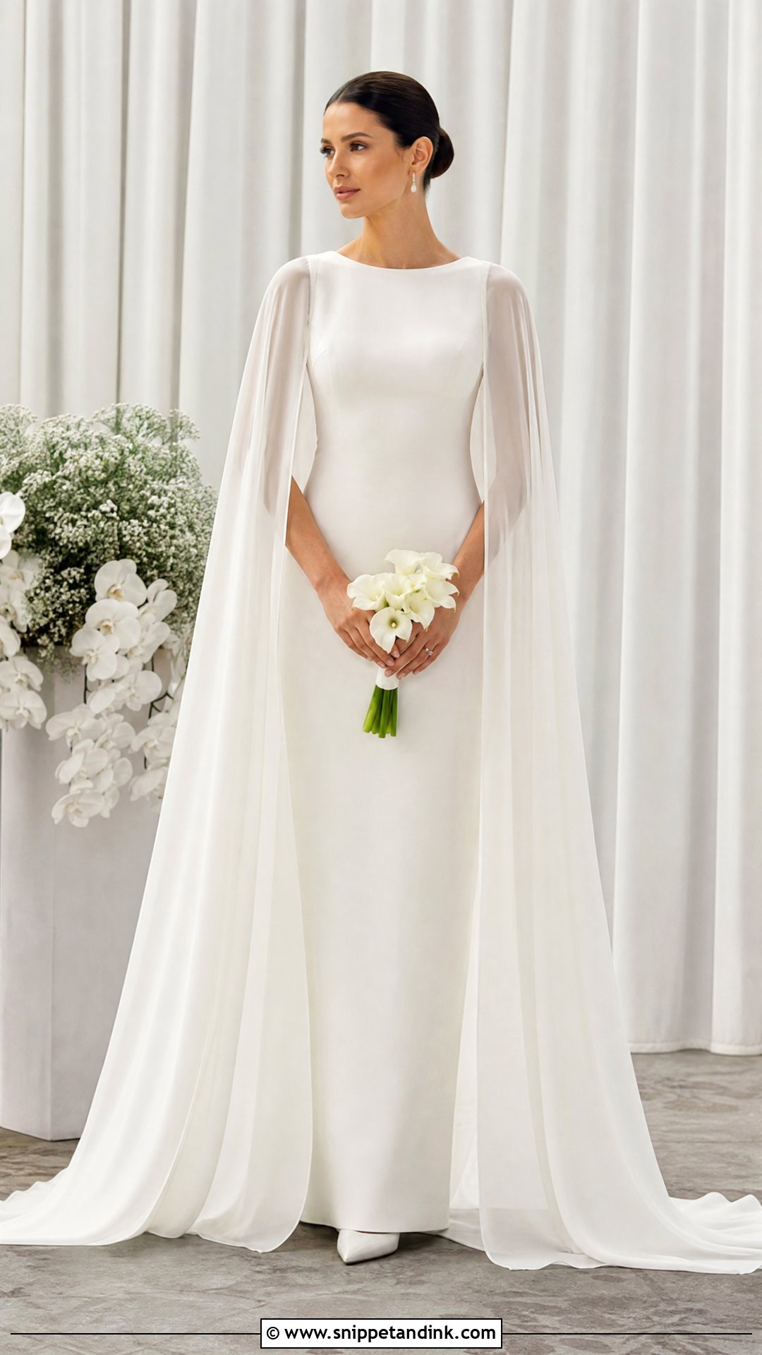 Wedding Dress With Cape - Snippet and Ink - 25 Timeless Wedding Gown Ideas