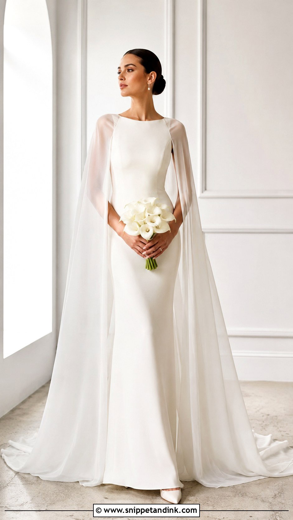 Wedding Dress With Cape - Snippet and Ink - 25 Yes to the Dress Ideas