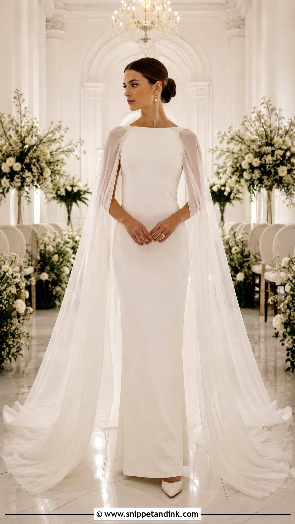 Wedding Dress With Cape - Snippet and Ink - 20 Ladies Wedding Dress Ideas