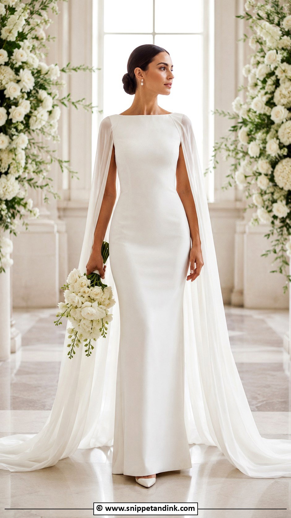 Wedding Dress With Cape - Snippet and Ink - 30 Wedding Dress 2024 Ideas