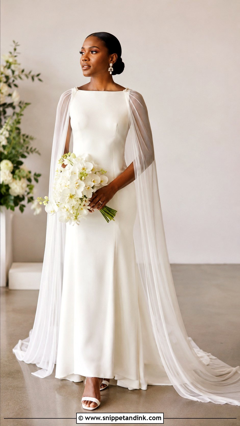 Wedding Dress With Cape For Black Women - Snippet and Ink - 30 Wedding Dress Black Women Ideas
