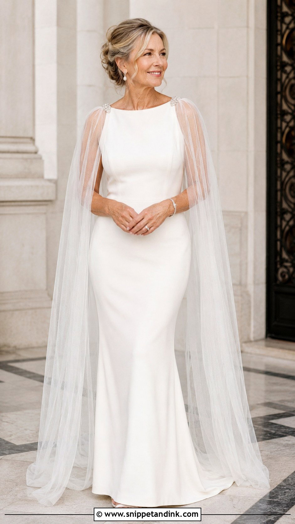 Wedding Dress With Cape For Women Over 50 - Snippet and Ink - 25 Over 50 Wedding Dress Ideas