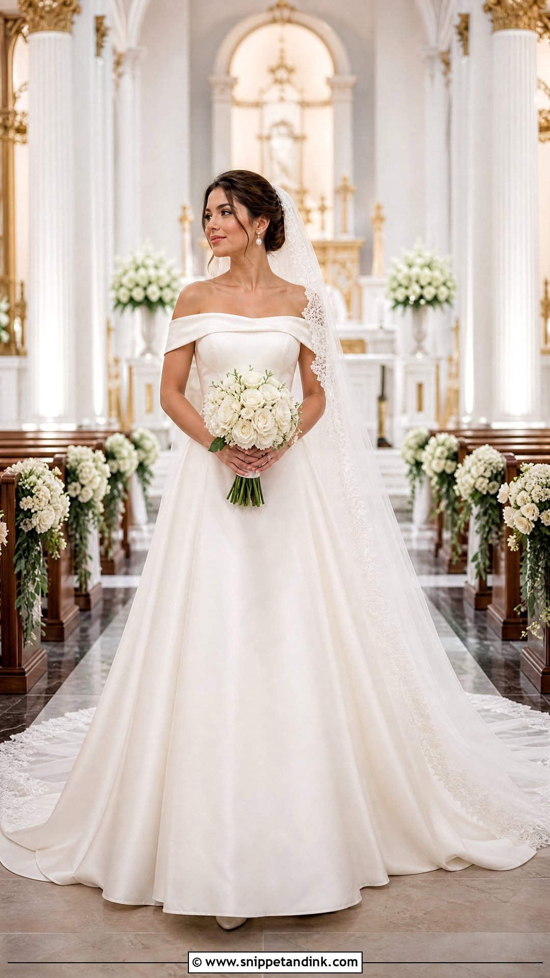 Wedding Dress With Cathedral Veil - Snippet and Ink - 25 Timeless Wedding Gown Ideas