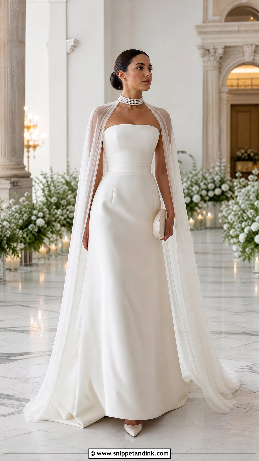 Wedding Dress With Choker and Cape - Snippet and Ink - 20 Wedding Dress with Choker Ideas