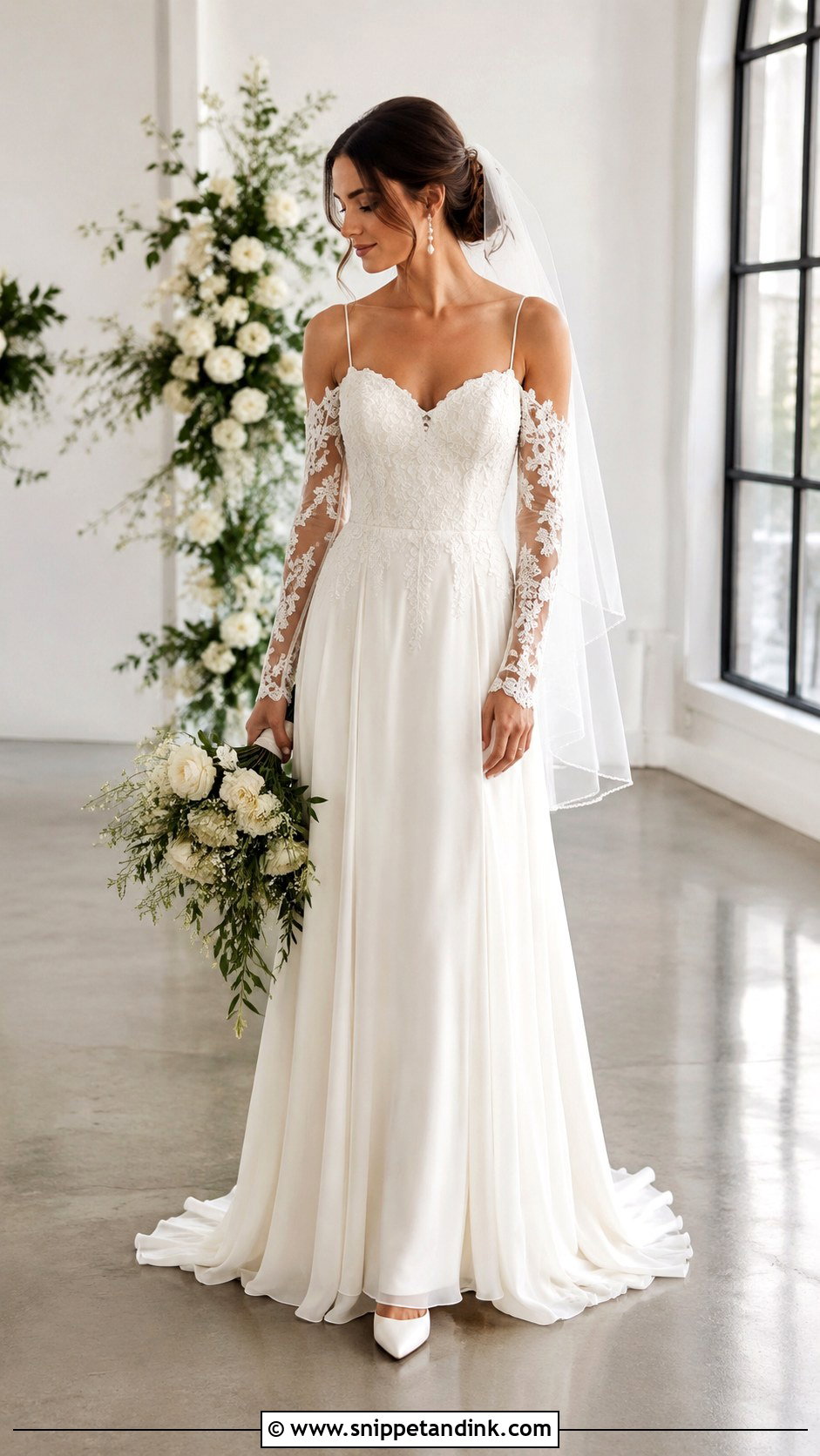 Wedding Dress With Cold Shoulder Lace Sleeves - Snippet and Ink - 20 Add Sleeves to Wedding Dress