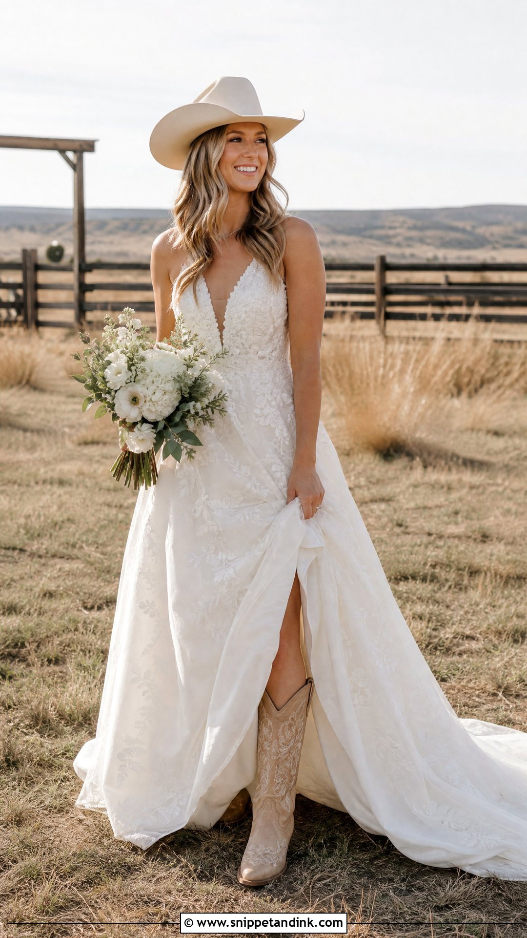 Wedding Dress With Cowboy Hat And Boots - Snippet and Ink - 20 Wedding Dress and Cowboy Boots Ideas