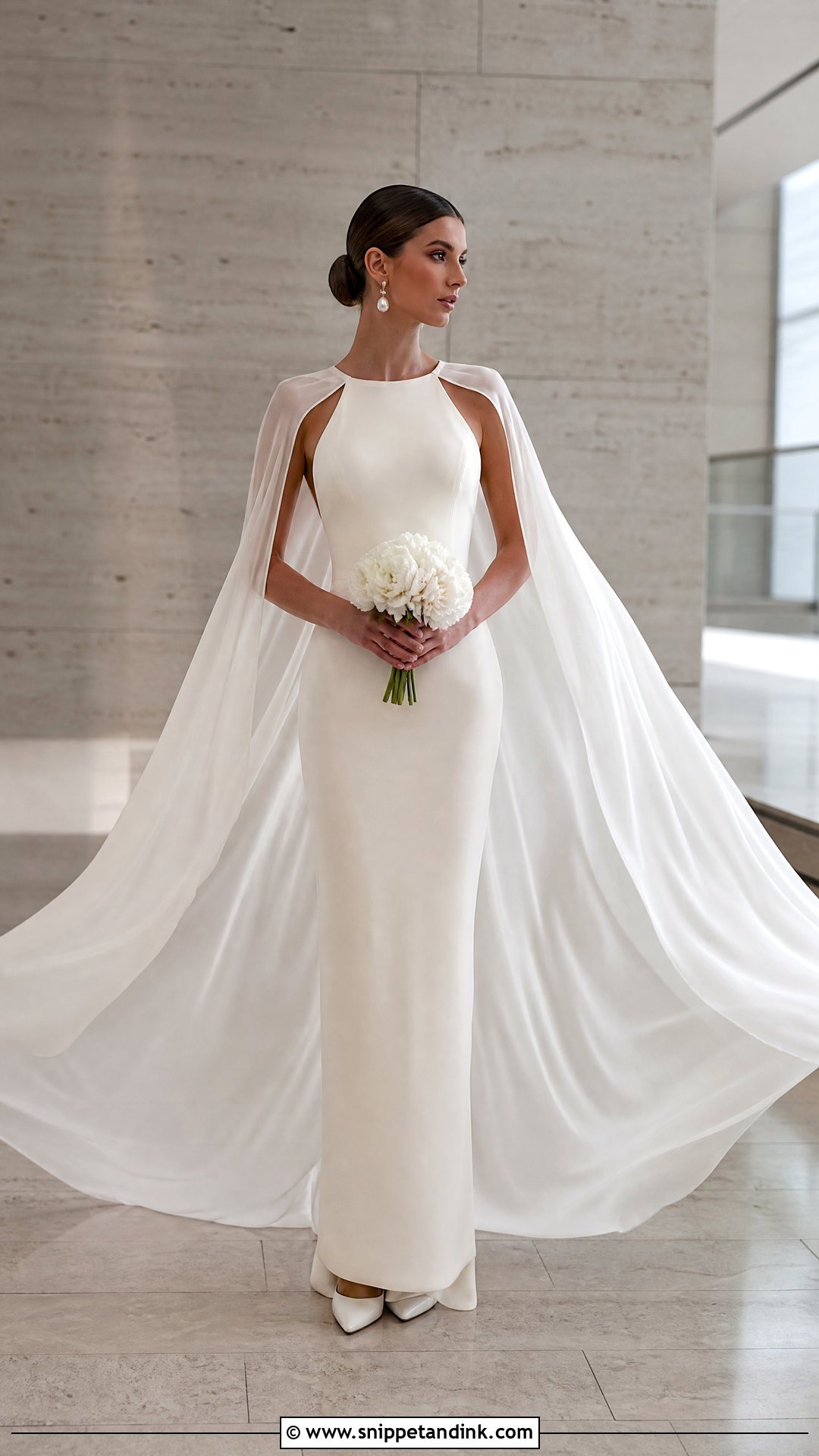 Wedding Dress With Detachable Cape - Snippet and Ink - 20 Wona Concept Wedding Dress Ideas