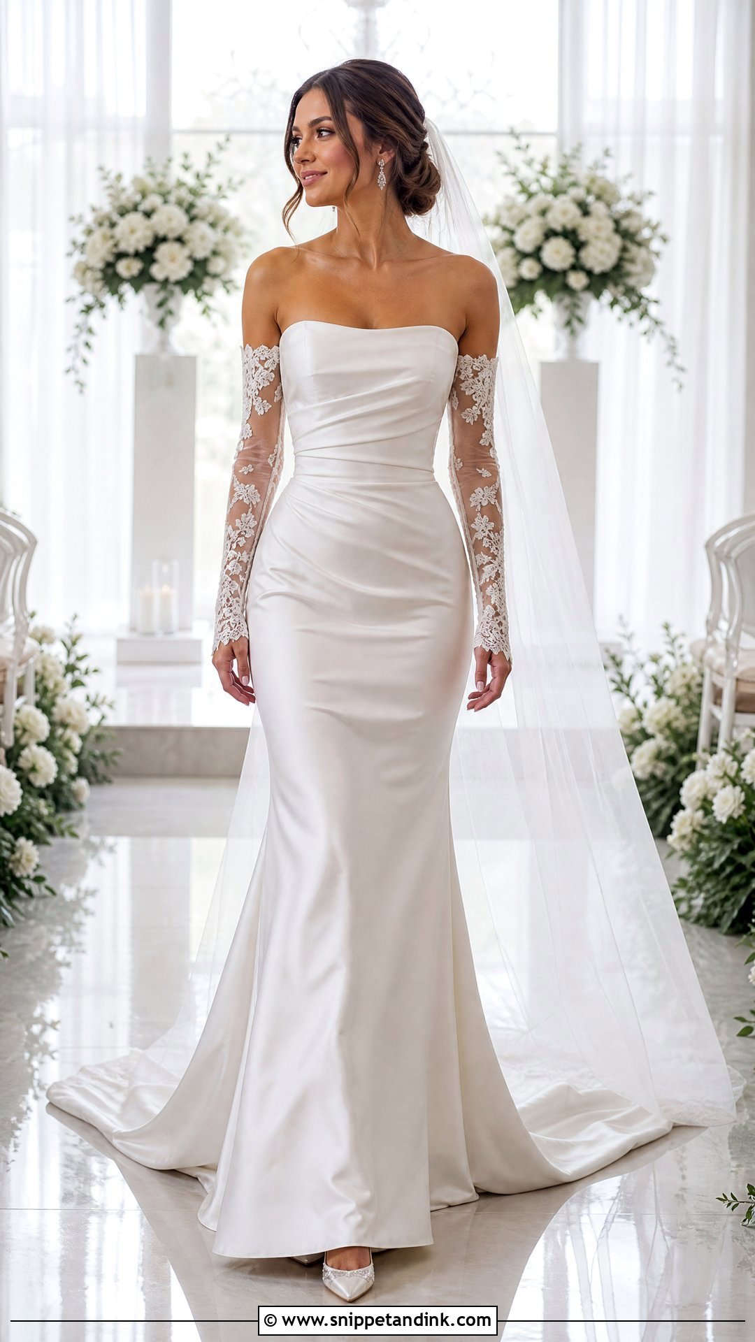 Wedding Dress With Detachable Lace Sleeves - Snippet and Ink - 20 Wedding Dress Add Ons Ideas