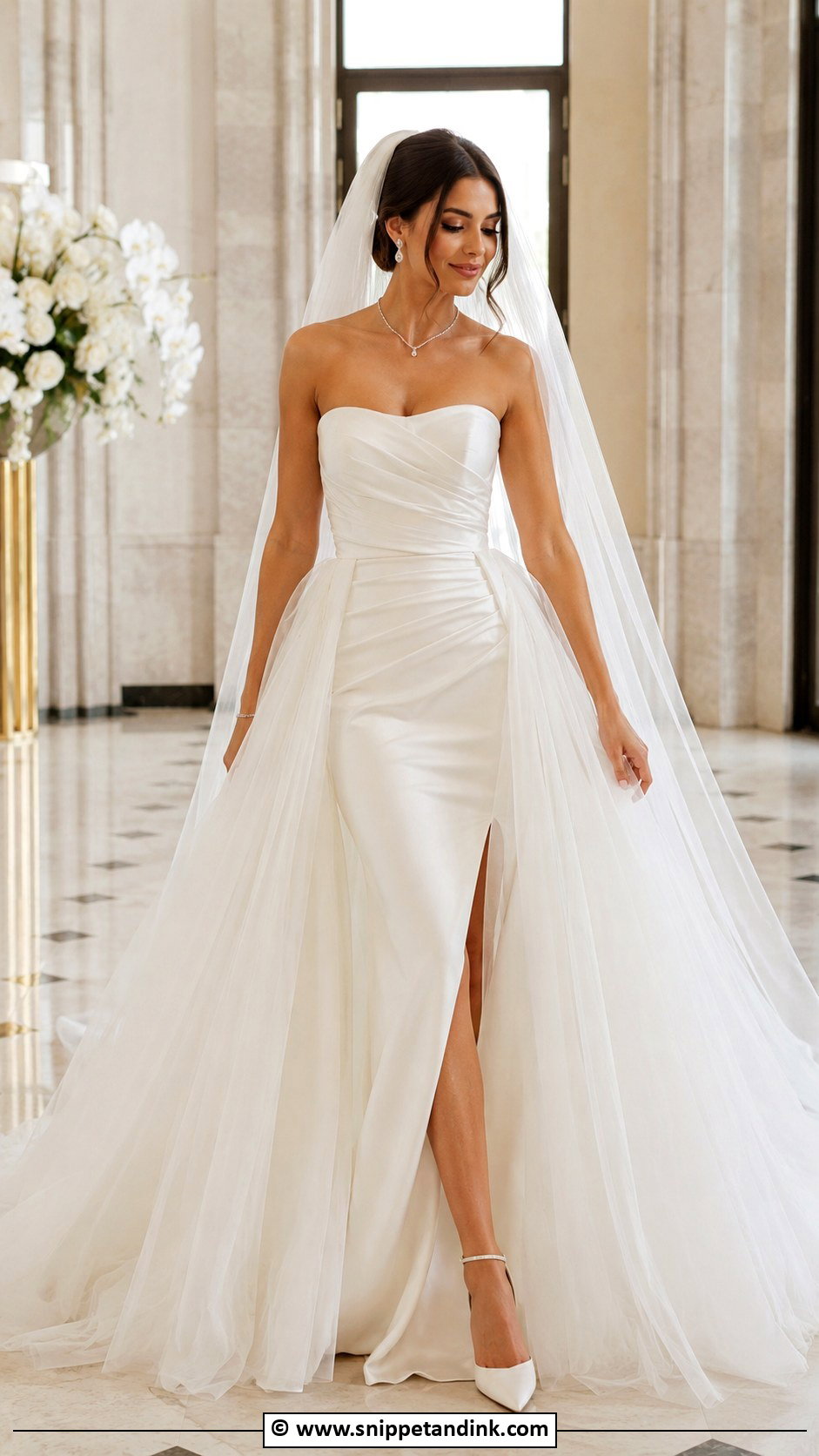 Wedding Dress With Detachable Overskirt - Snippet and Ink - 30 Wedding Dress Inspiration Ideas