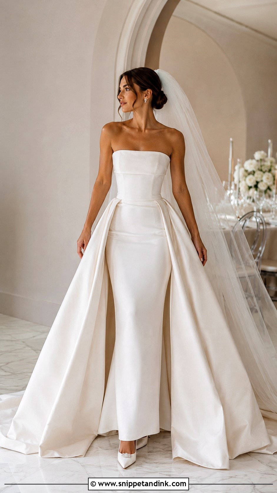 Wedding Dress With Detachable Overskirt - Snippet and Ink - 25 Wedding Dress for Bride Ideas