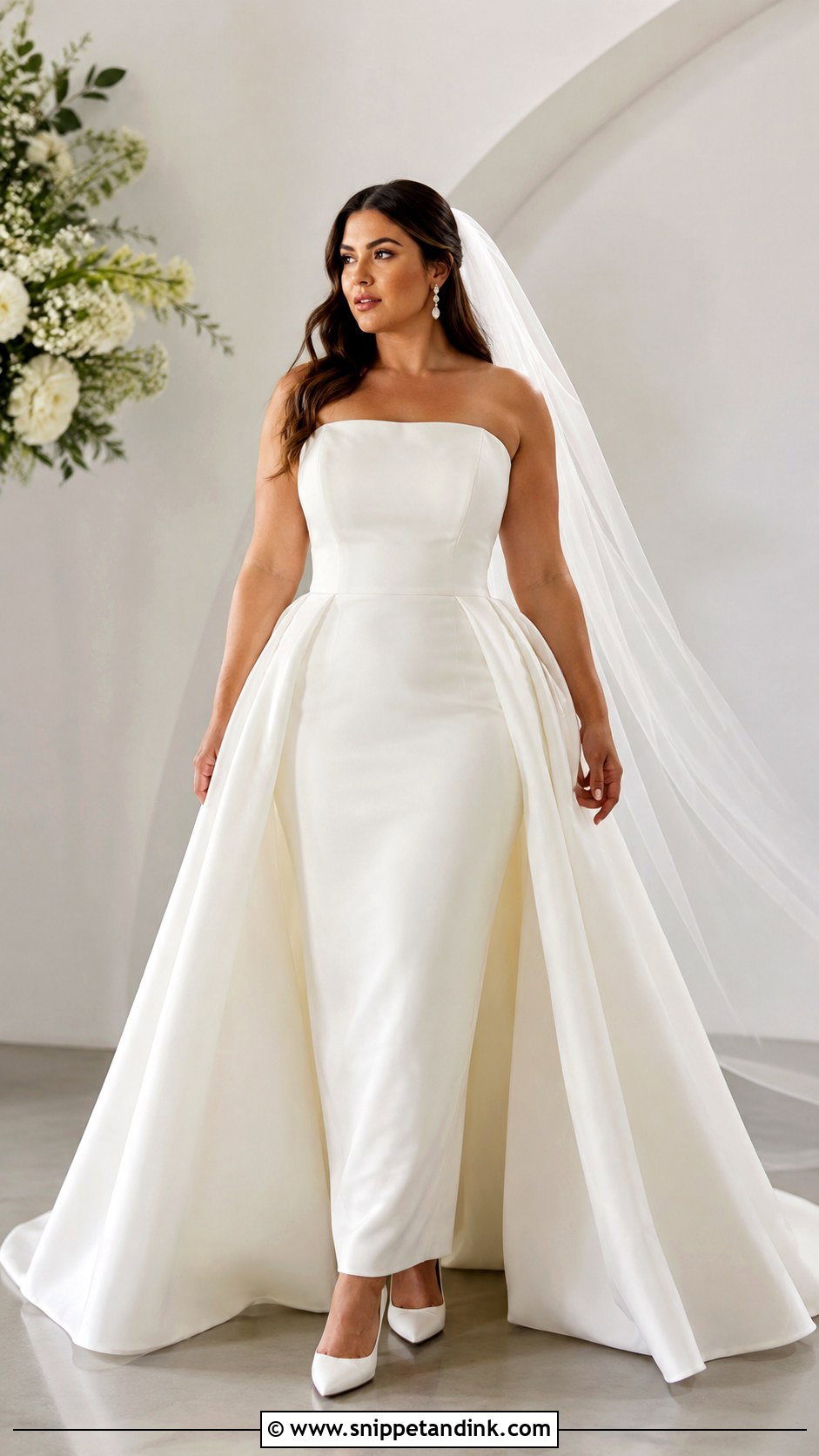 Wedding Dress With Detachable Overskirt - Snippet and Ink - 20 Apple Shape Wedding Dress Ideas