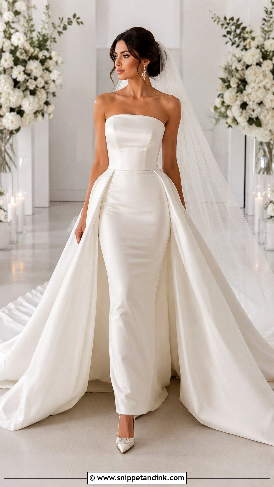 Wedding Dress With Detachable Overskirt - Snippet and Ink - 20 Convertible Wedding Dresses