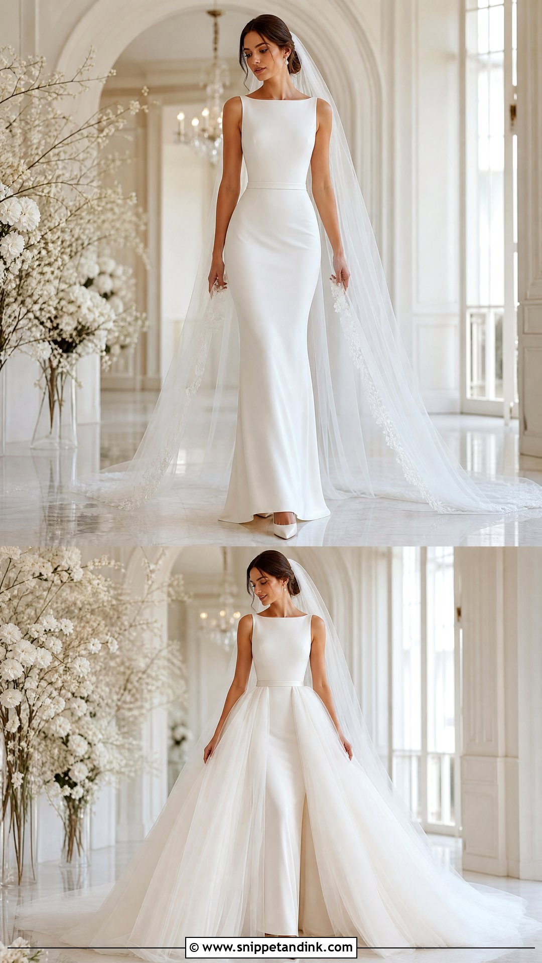 Wedding Dress With Detachable Overskirt - Snippet and Ink - 20 Two in One Convertible Wedding Dress Ideas