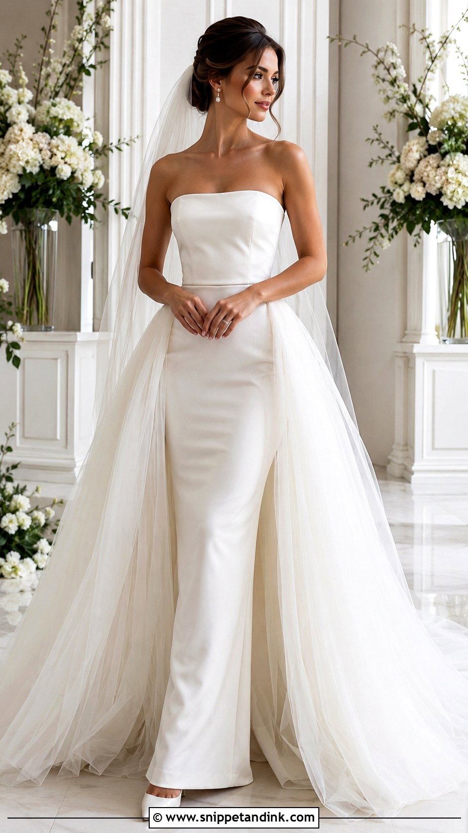 Wedding Dress With Detachable Overskirt - Snippet and Ink - 25 Modern Timeless Wedding Dress Ideas