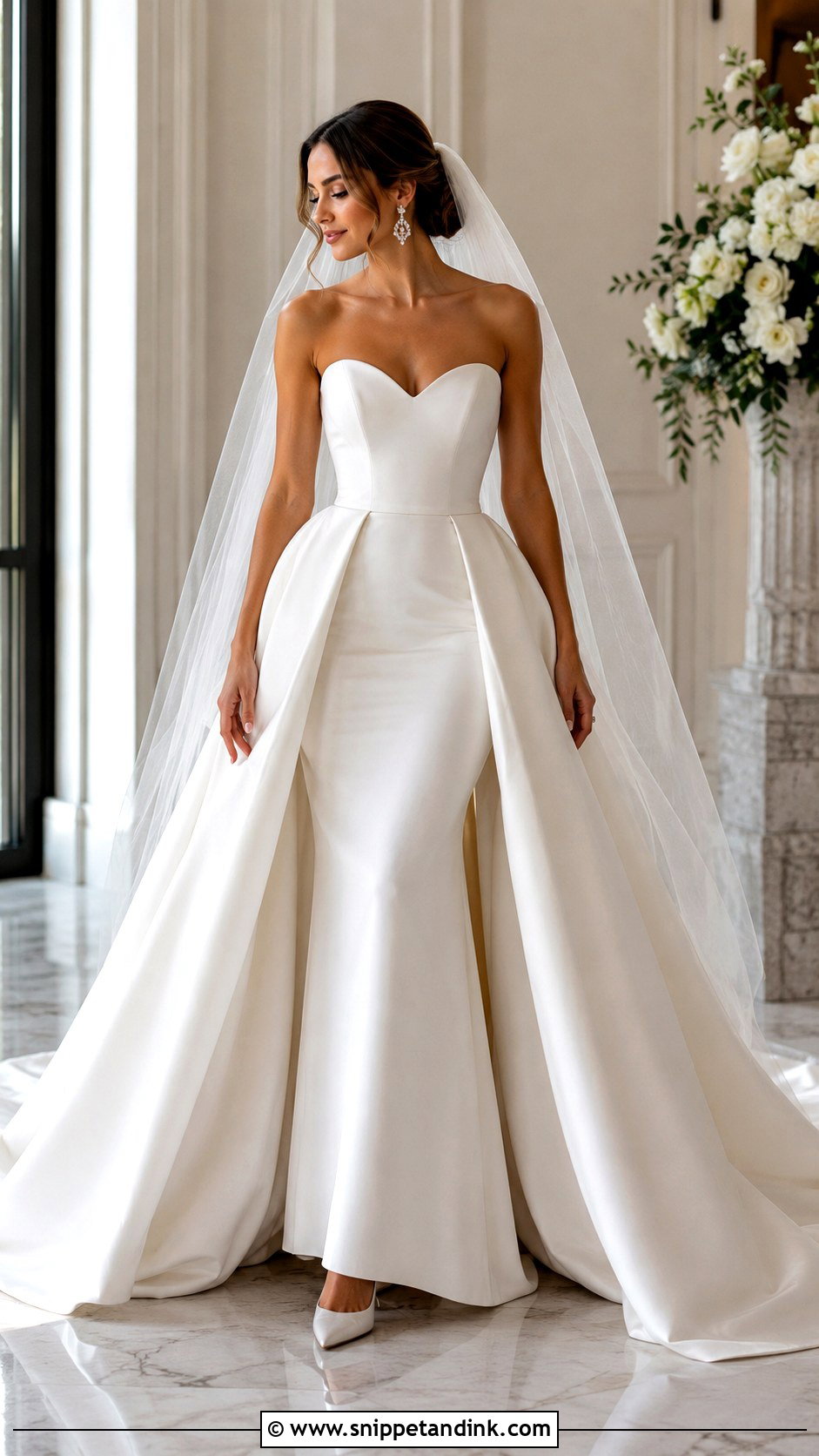 Wedding Dress With Detachable Overskirt - Snippet and Ink - 20 Grand Wedding Dress Ideas