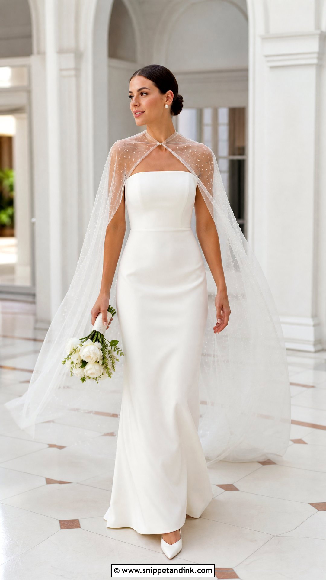Wedding Dress With Detachable Pearl Cape - Snippet and Ink - 20 Simple Wedding Dress with Pearls Ideas
