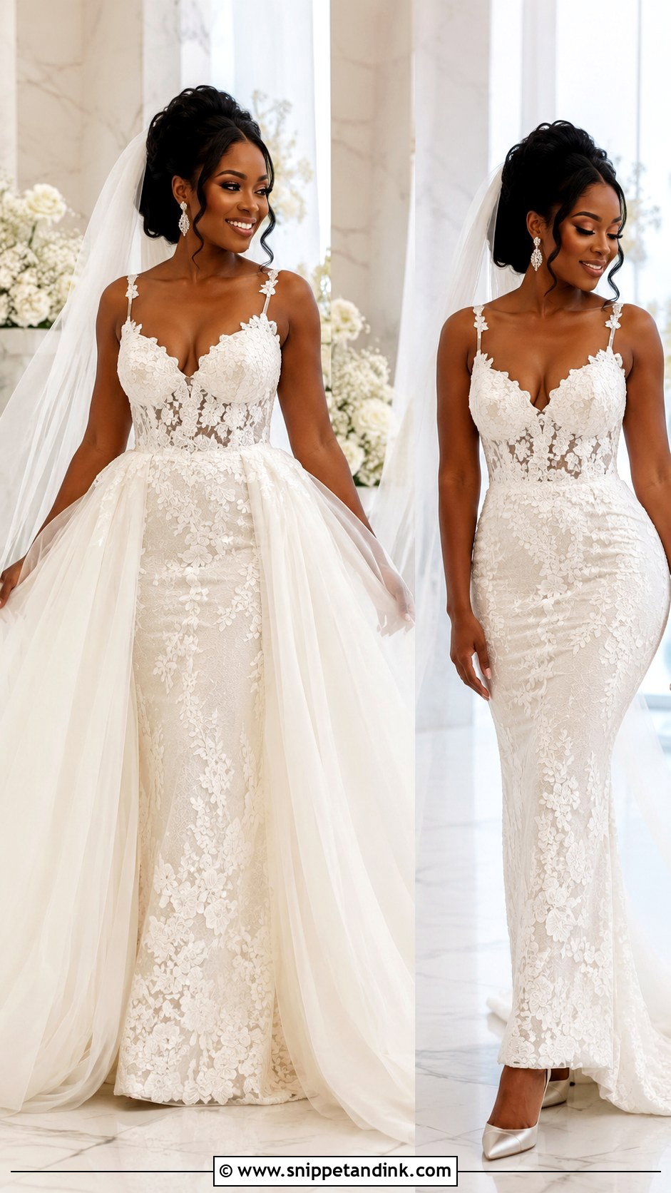 Wedding Dress With Detachable Skirt For Black Women - Snippet and Ink - 30 Wedding Dress Black Women Ideas