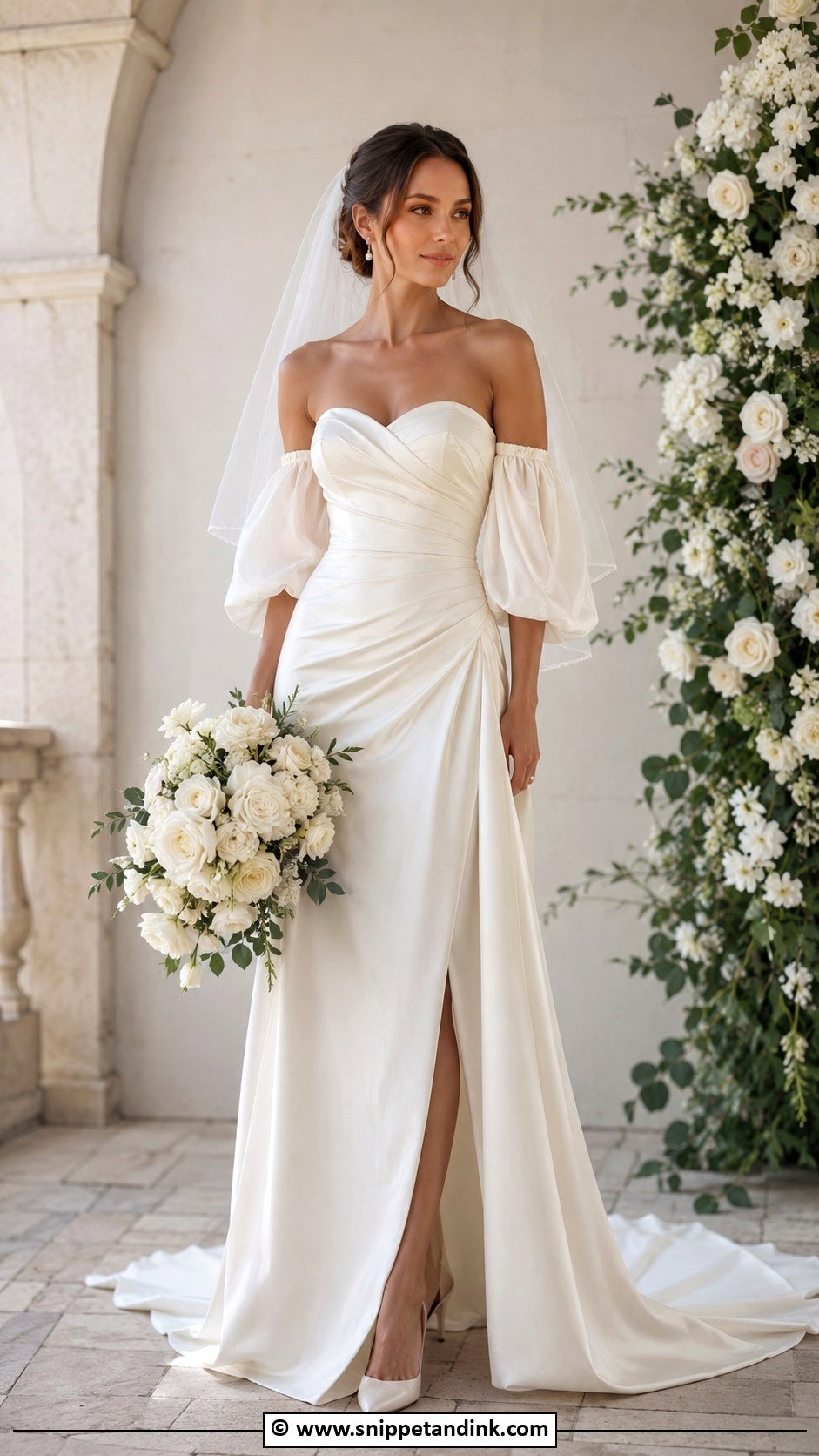Wedding Dress With Detachable Sleeves - Snippet and Ink - 30 Wedding Dress Inspo Ideas