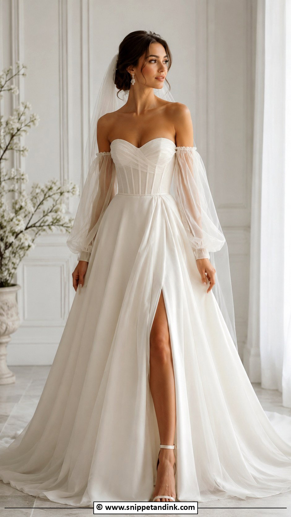 Wedding Dress With Detachable Sleeves - Snippet and Ink - 35 Wedding Dresses