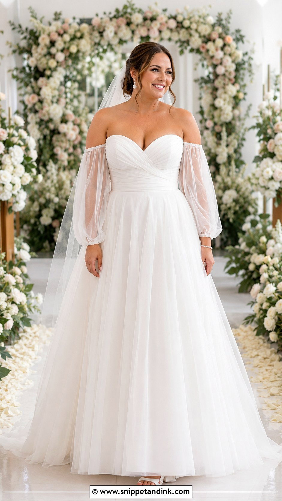 Wedding Dress With Detachable Sleeves - Snippet and Ink - 20 Wedding Dresses for Midsize Brides