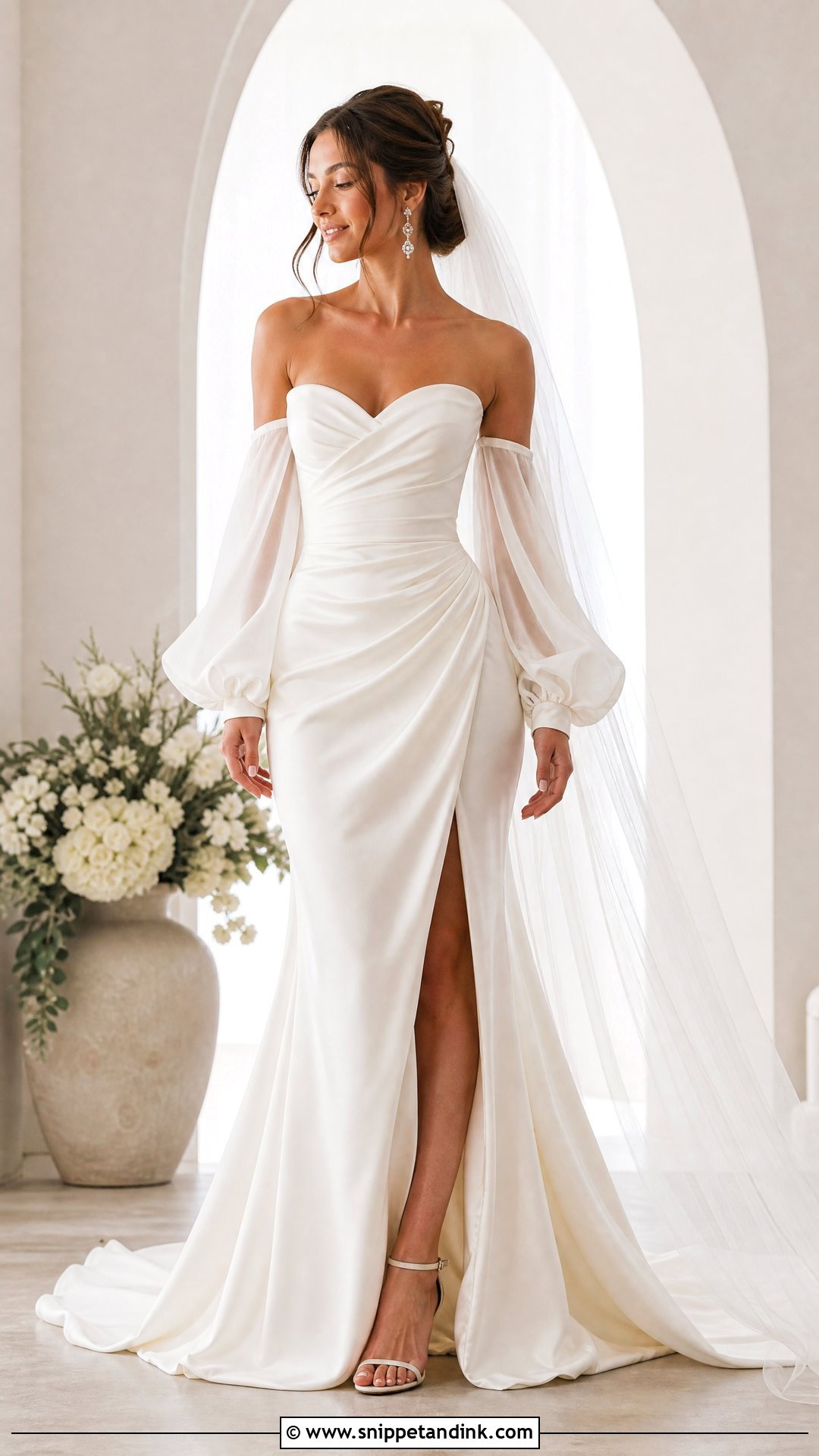 Wedding Dress With Detachable Sleeves - Snippet and Ink - 25 Sophisticated Wedding Dress Ideas