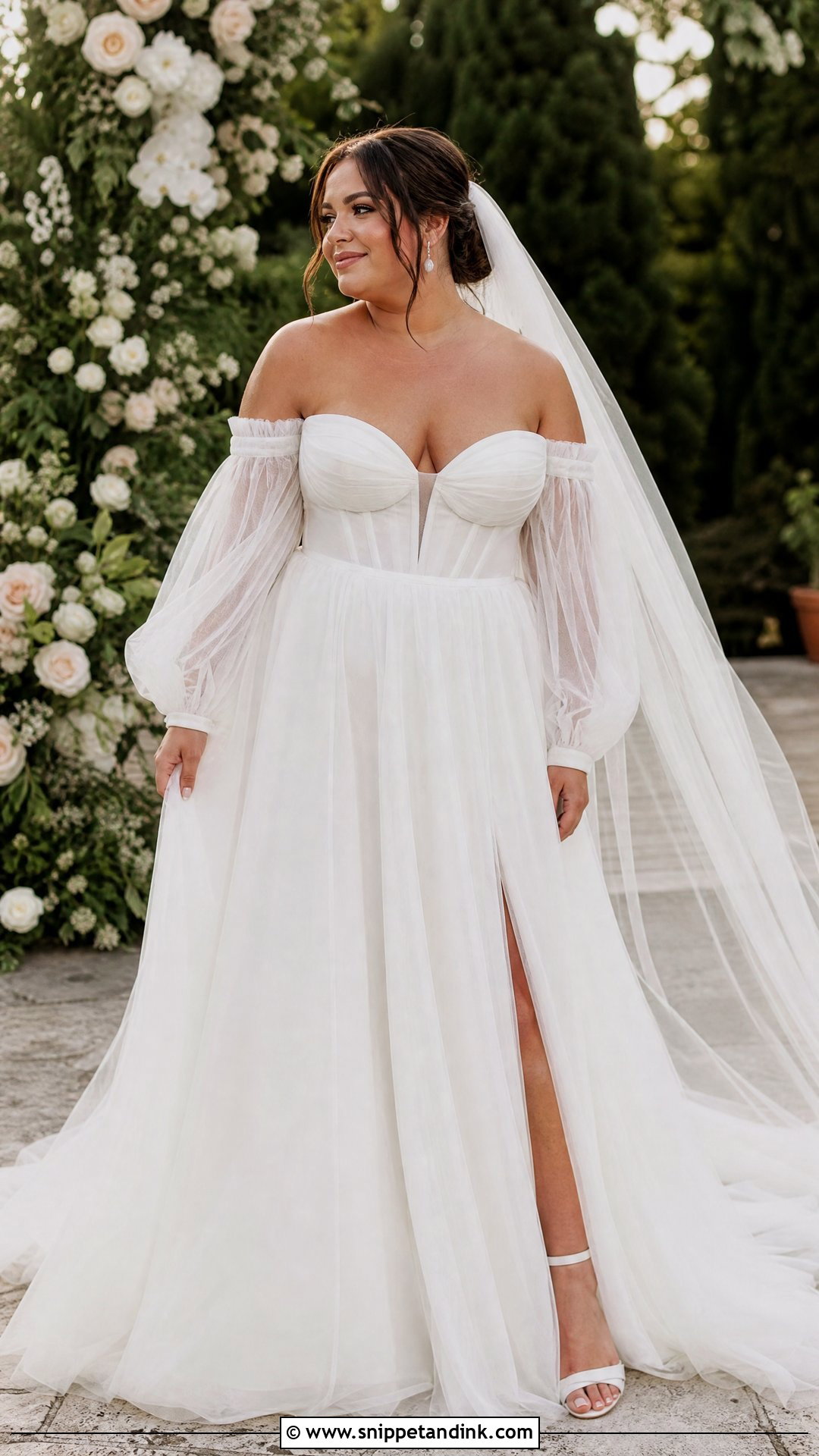Wedding Dress With Detachable Sleeves - Snippet and Ink - 25 Wedding Dresses for Big Busts