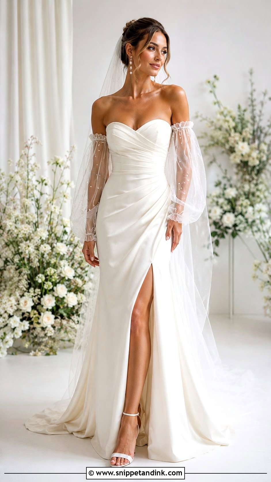Wedding Dress With Detachable Sleeves - Snippet and Ink - 25 Weeding Dressing Woman Bride Ideas