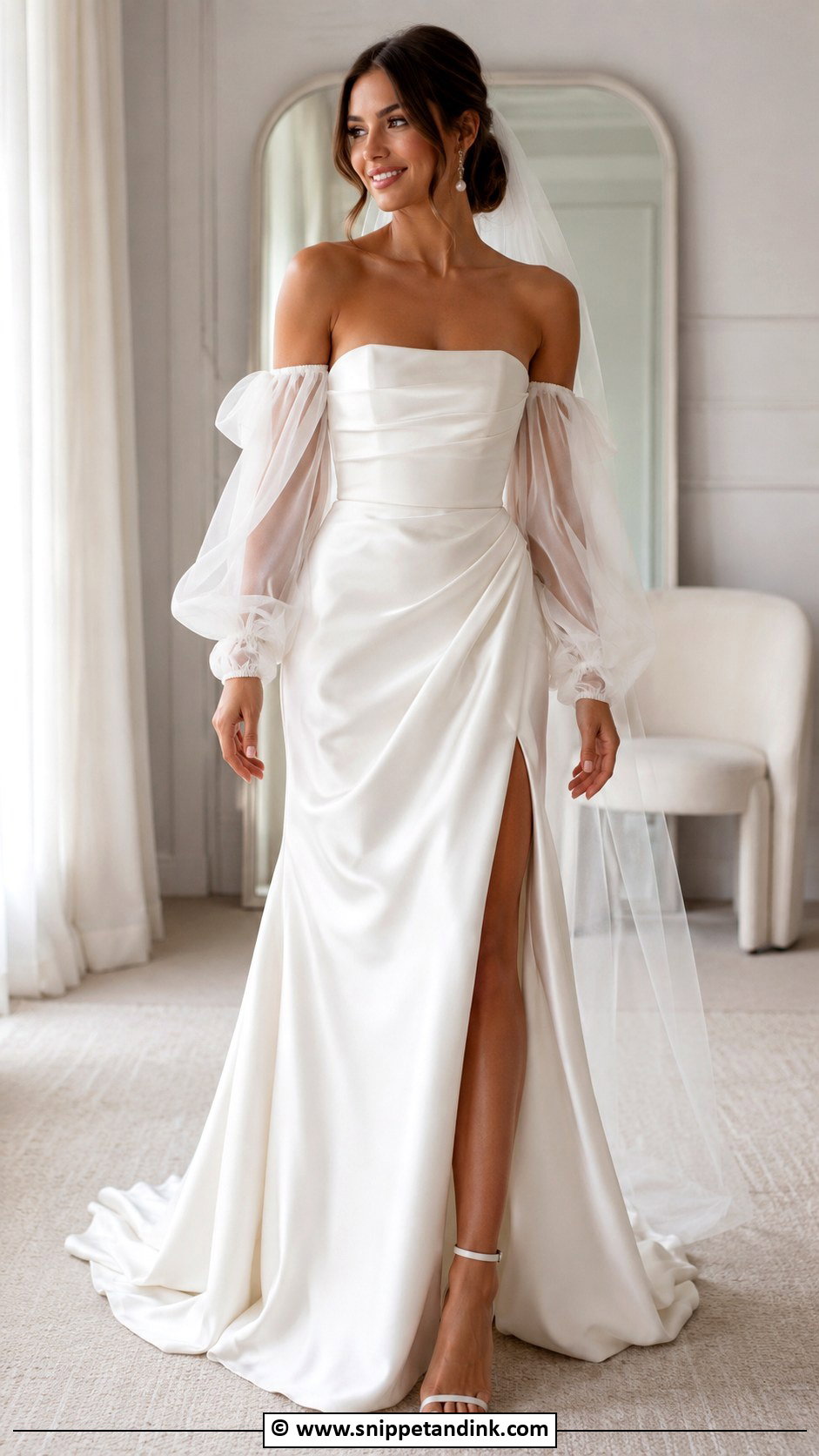 Wedding Dress With Detachable Sleeves - Snippet and Ink - 30 Wedding Dress 2025 Ideas