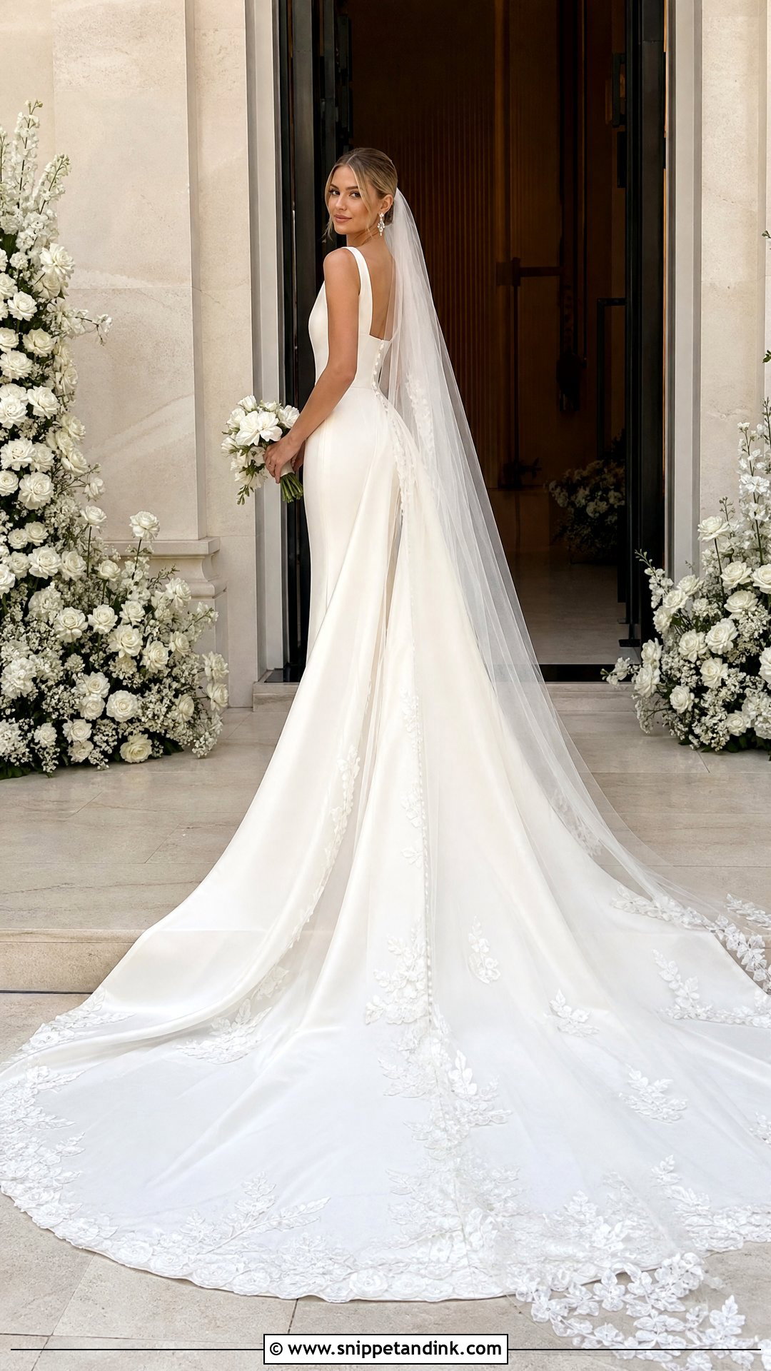 Wedding Dress With Detachable Train - Snippet and Ink - 20 Nicola Peltz Wedding Dress Ideas