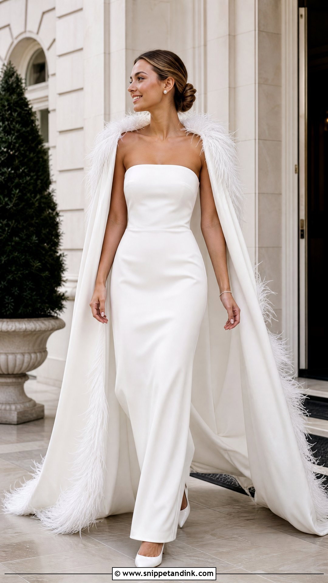 Wedding Dress With Feather Cape - Snippet and Ink - 20 Wedding Dress with Feathers Ideas