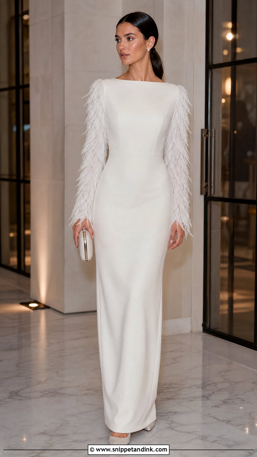 Wedding Dress With Feather Sleeves - Snippet and Ink - 20 Wedding Dress with Feathers Ideas