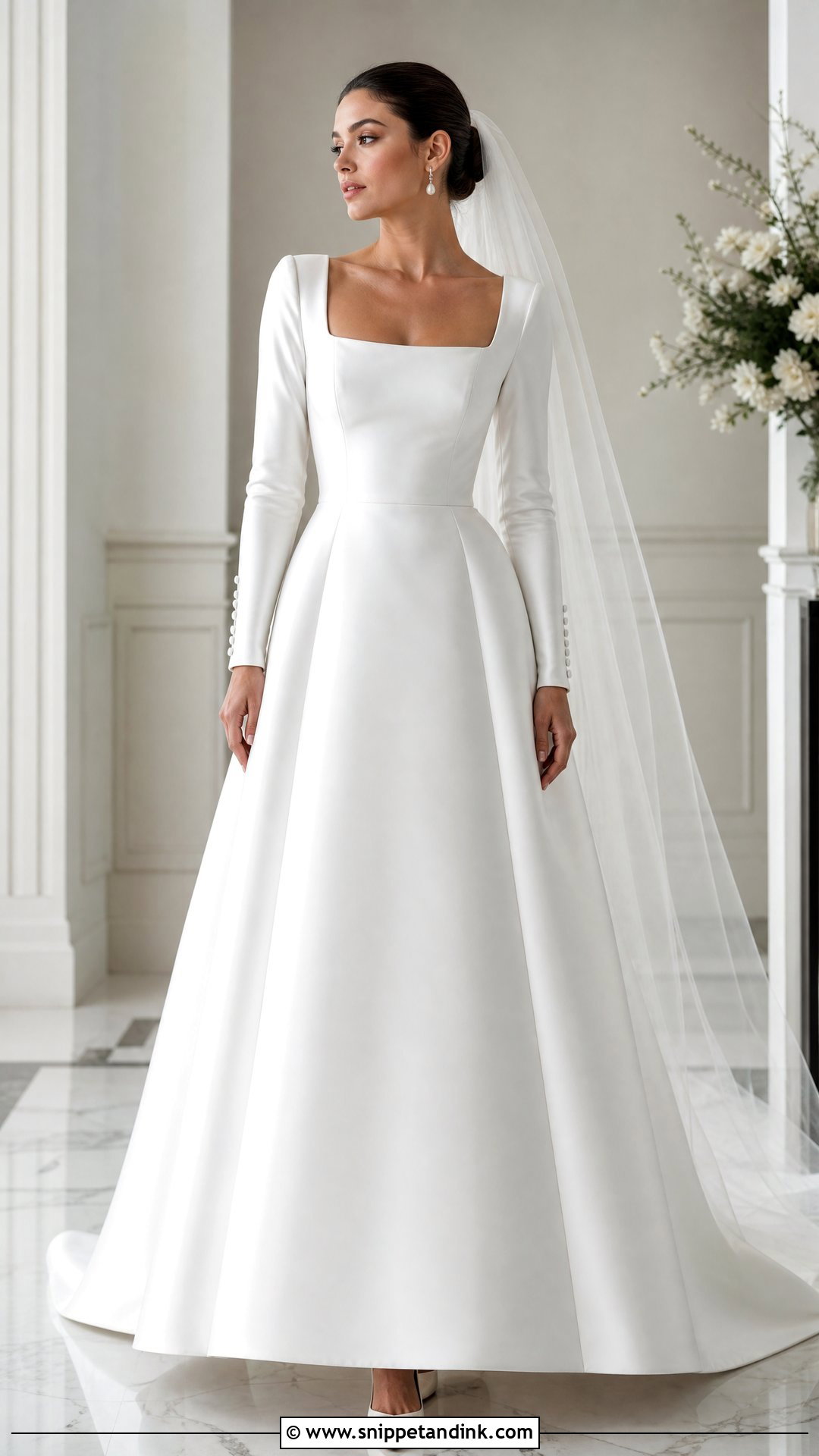 Wedding Dress With Fitted Satin Sleeves - Snippet and Ink - 20 Sleeves for Wedding Dress