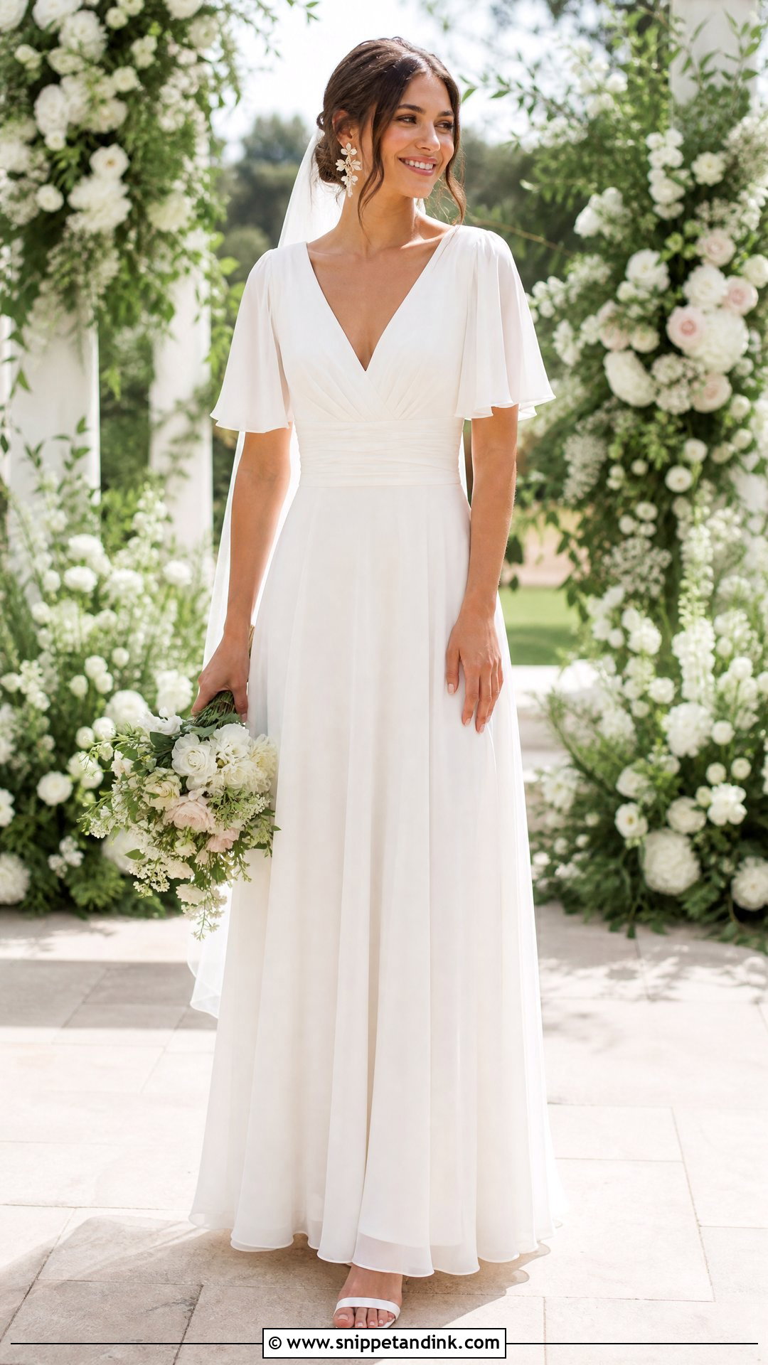 Wedding Dress With Flutter Sleeves - Snippet and Ink - 20 Sleeves for Wedding Dress