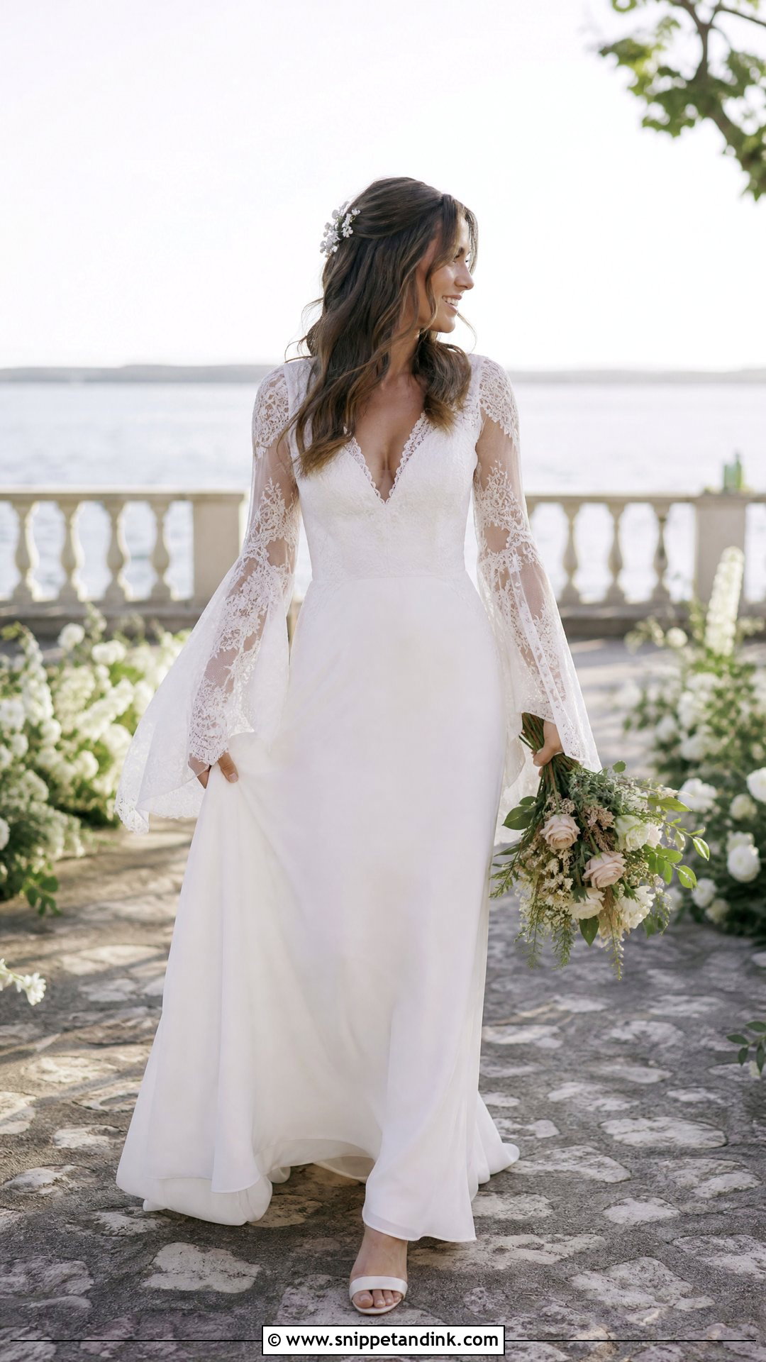 Wedding Dress With Lace Bell Sleeves - Snippet and Ink - 20 Add Sleeves to Wedding Dress