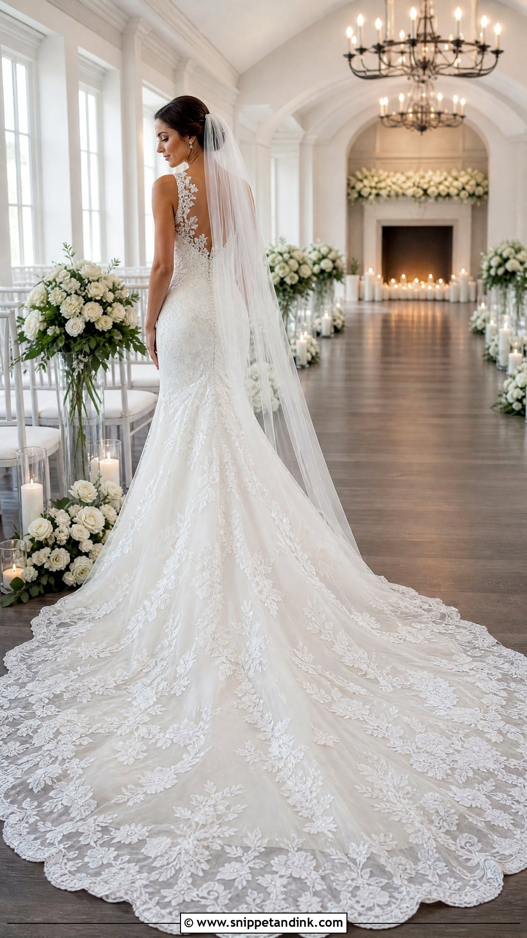 Wedding Dress With Lace Overlay Train - Snippet and Ink - 20 Wedding Dress with Lace Overlay Ideas