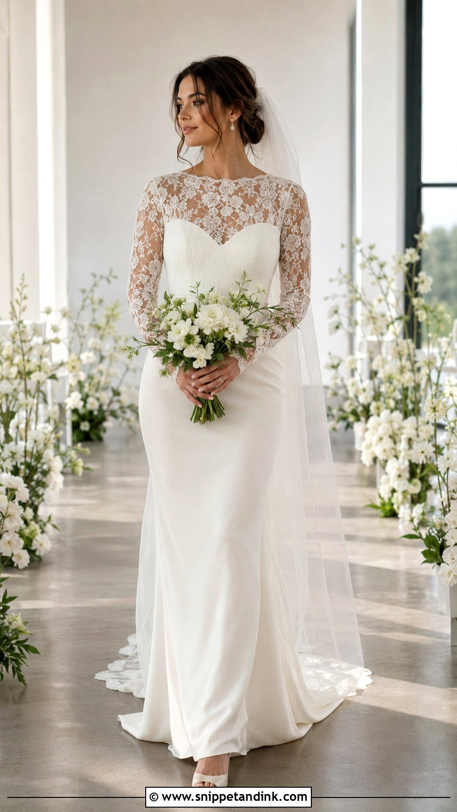 Wedding Dress With Long Sleeve Lace Bodysuit - Snippet and Ink - 20 Add Sleeves to Wedding Dress