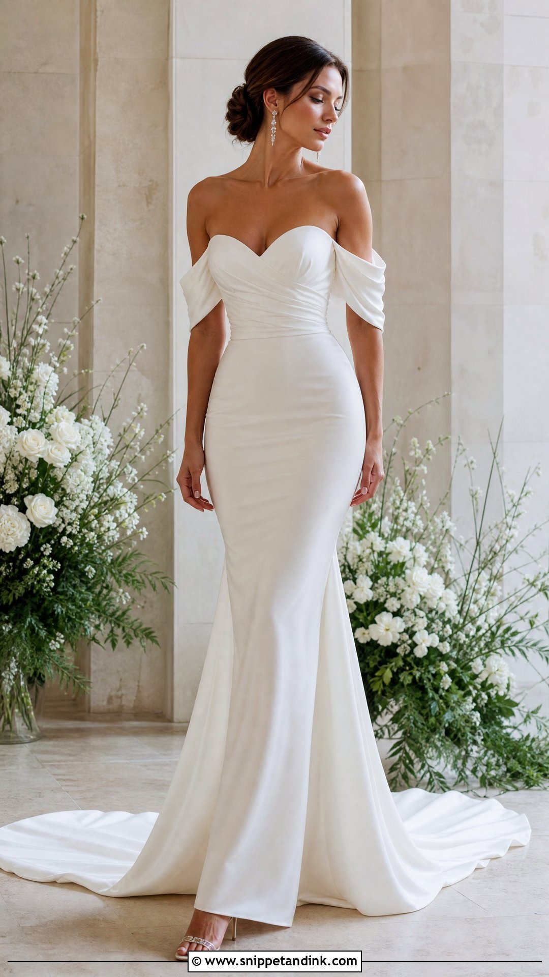 Wedding Dress With Off Shoulder Wrap - Snippet and Ink - 25 Wedding Dress Cover Up Ideas