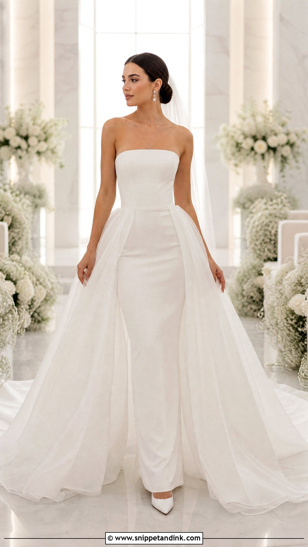 Wedding Dress With Organza Overskirt - Snippet and Ink - 20 Organza Bridal Ideas