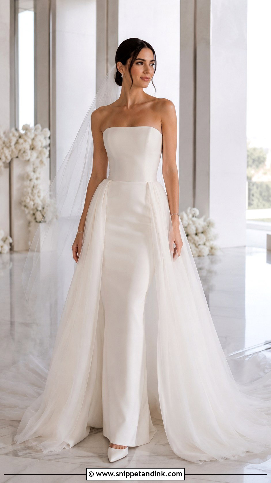 Wedding Dress With Overskirt - Snippet and Ink - 20 Full Wedding Dresses