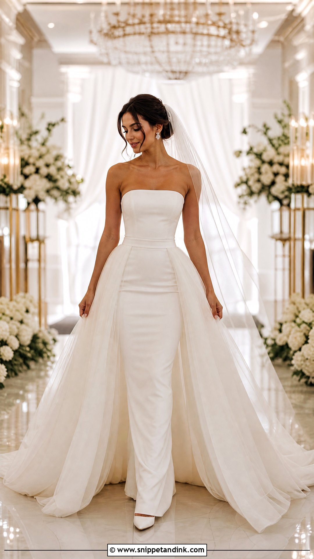 Wedding Dress With Overskirt - Snippet and Ink - 25 Modern Wedding Dresses