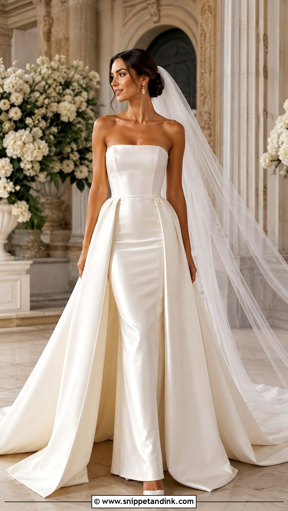 Wedding Dress With Overskirt - Snippet and Ink - 30 Sleek Wedding Dress Ideas