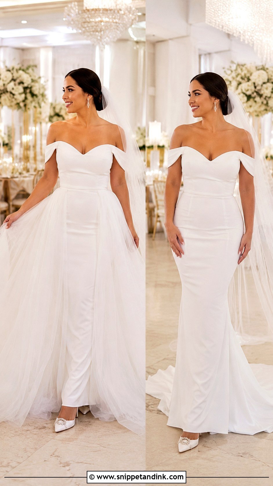 Wedding Dress With Overskirt - Snippet and Ink - 20 Wedding Dresses for Midsize Brides