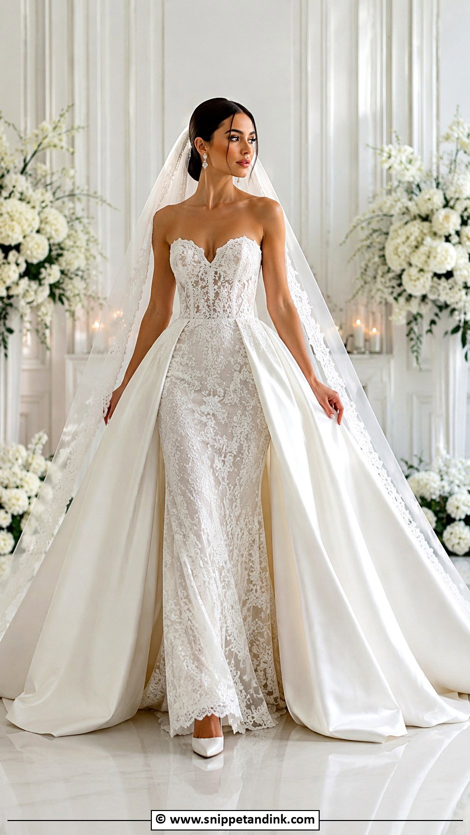 Wedding Dress With Overskirt - Snippet and Ink - 25 Trendy Wedding Dresses