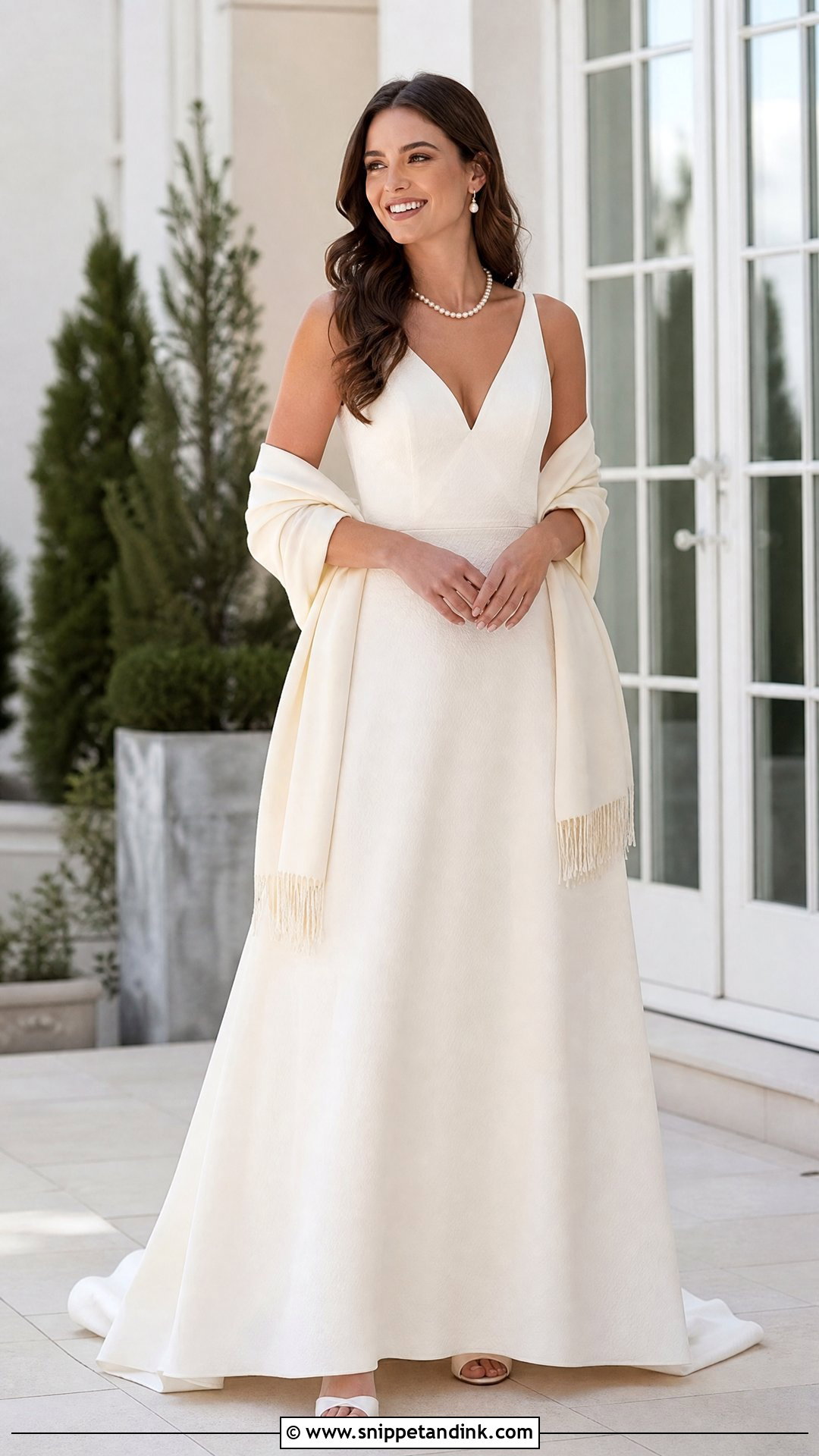 Wedding Dress With Pashmina Shawl - Snippet and Ink - 25 Wedding Dress Cover Up Ideas