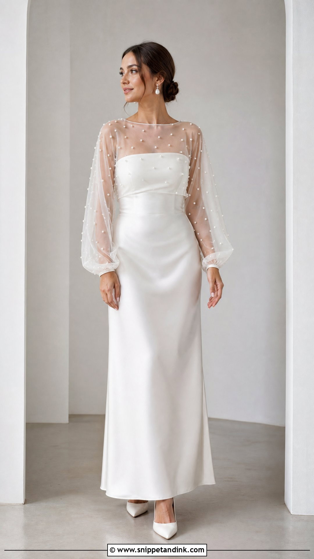 Wedding Dress With Pearl Organza Topper - Snippet and Ink - 25 Wedding Dress Cover Up Ideas