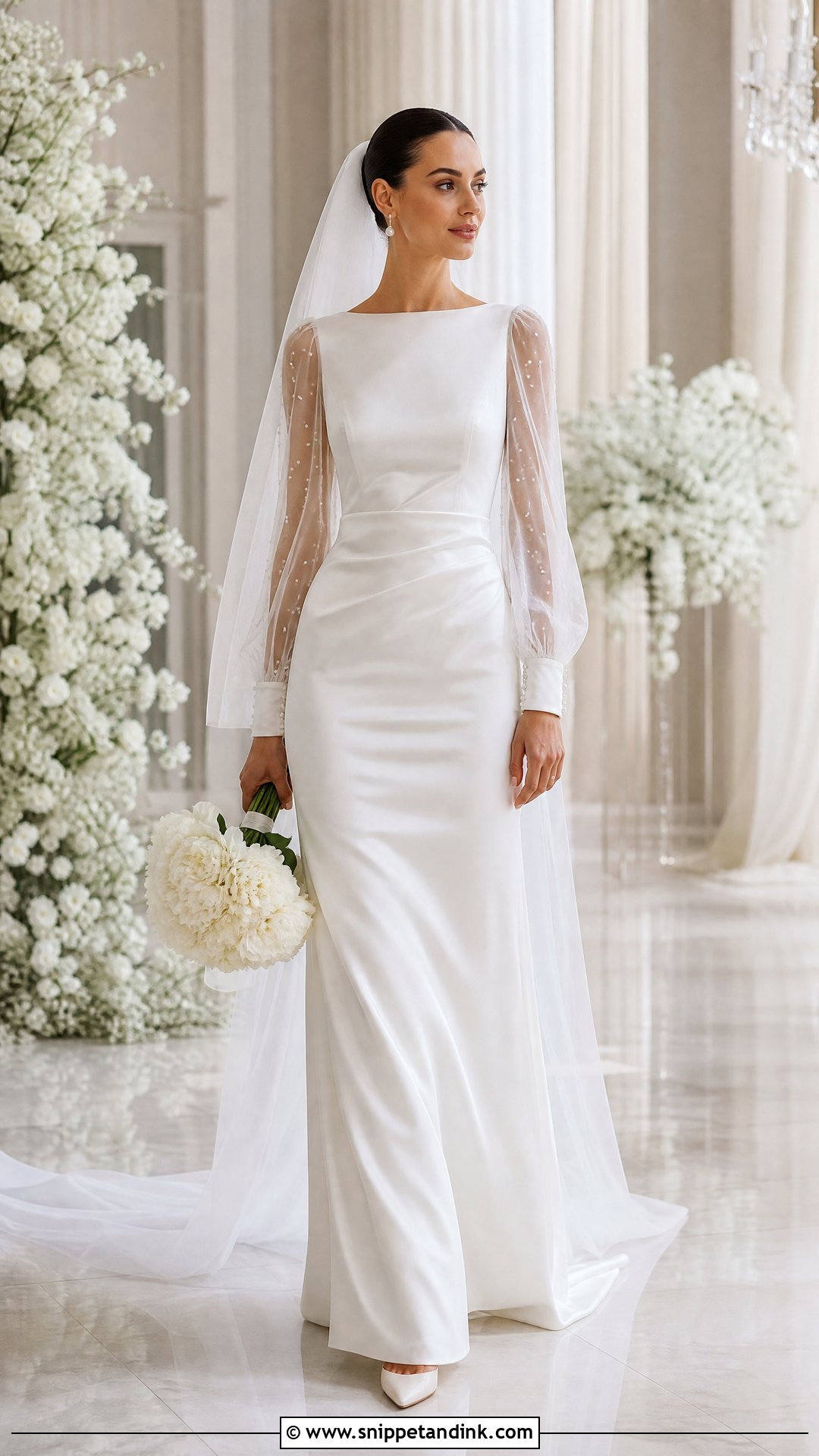 Wedding Dress With Pearl Tulle Sleeves - Snippet and Ink - 20 Add Sleeves to Wedding Dress