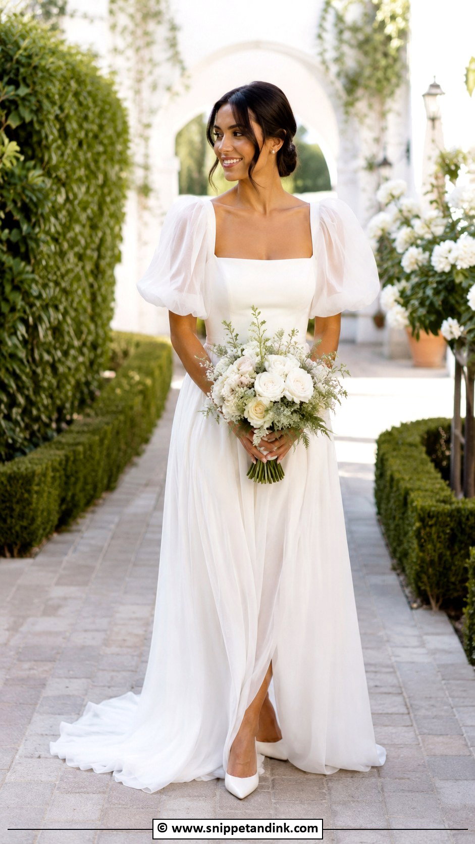 Wedding Dress With Puff Sleeves - Snippet and Ink - 25 Eclectic Wedding Dress Ideas