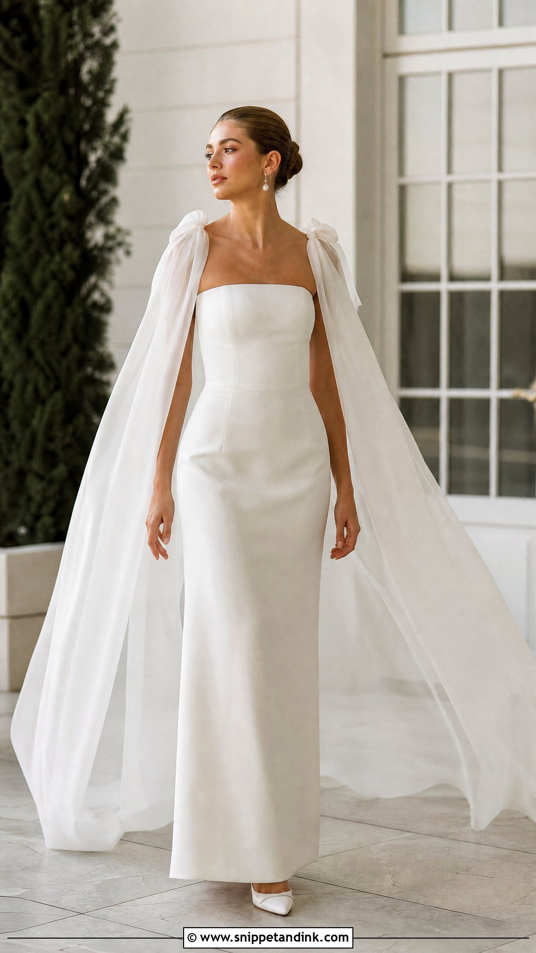Wedding Dress With Removable Bow Cape - Snippet and Ink - 20 Wedding Dress with Bows Ideas