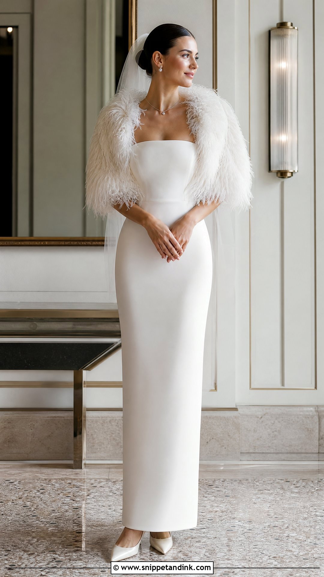 Wedding Dress With Removable Feather Topper - Snippet and Ink - 20 Two in One Convertible Wedding Dress Ideas